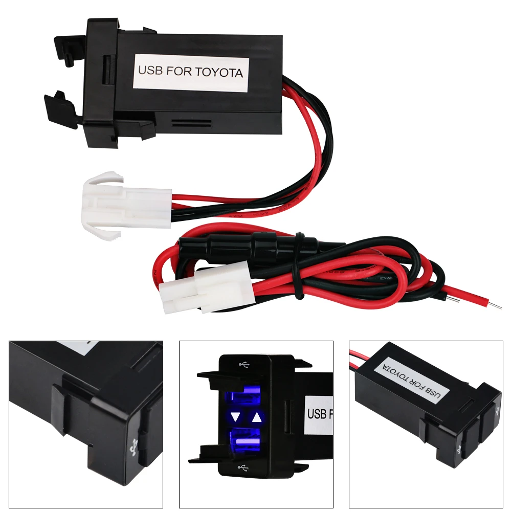 

Автомобильное зарядное устройство с двумя USB-портами, 12 В, 24 В