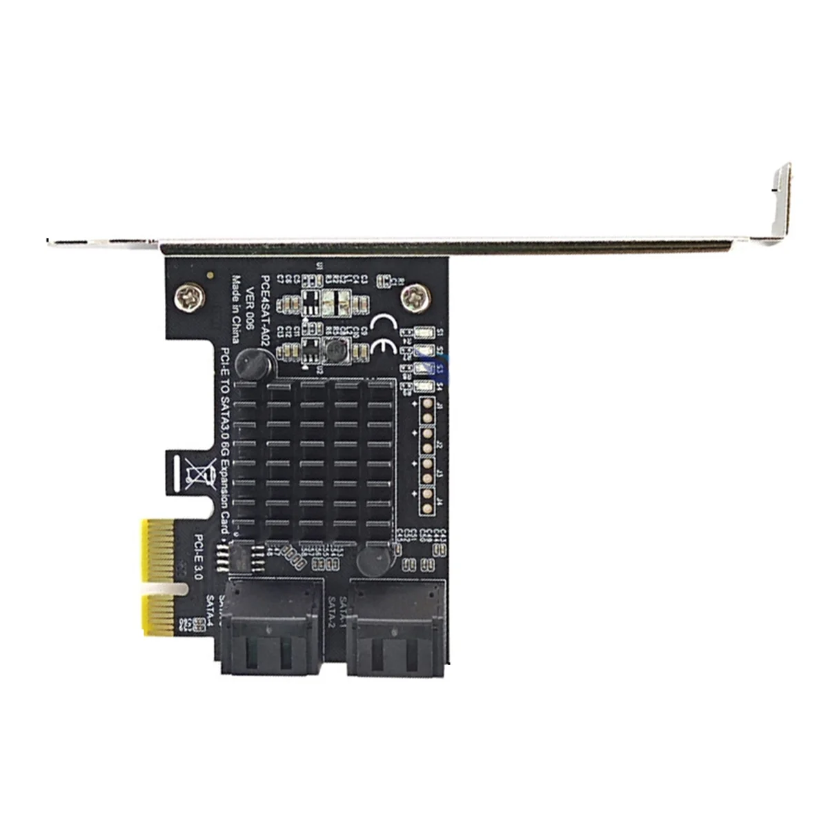 Фото ABNJ Asm1064 Чип-адаптер жесткого диска SSD 4-портовая карта расширения SATA III PCIe 6 Гбит/с Контроллер SATA к PCI-E 1X №5