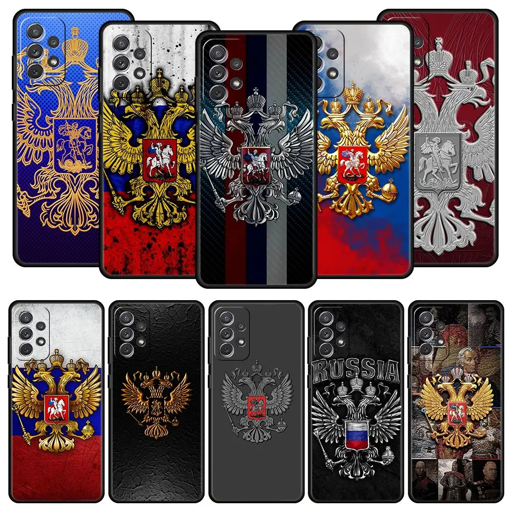

Russia Russian Flags Emblem Phone Case For Samsung A51 A71 A21S A12 A11 A31 A41 A03s A52 A32 A22 A13 A23 A33 A53 A73 5G Cover