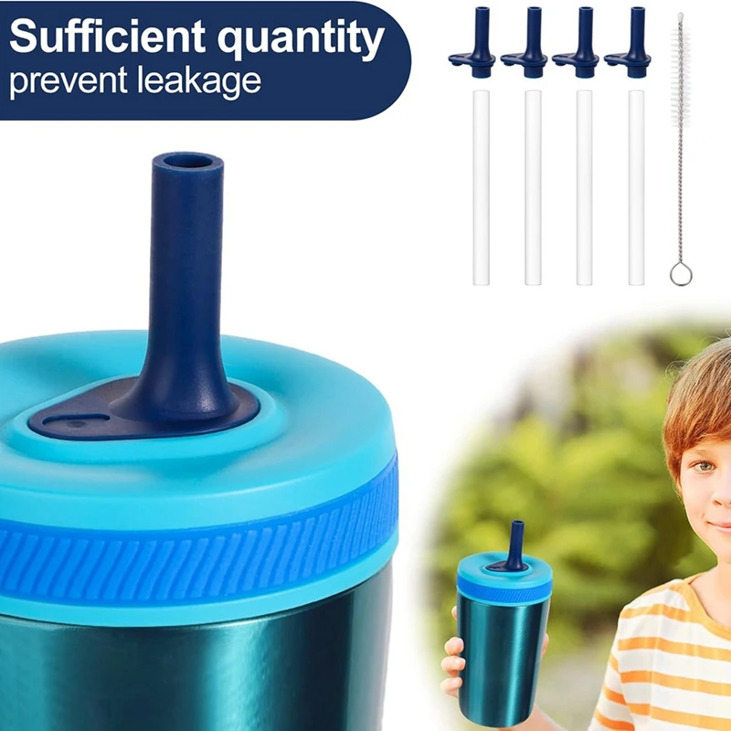 4 шт. запасные соломинки с клапаном для заклепывания 15 унций 1 щеткой