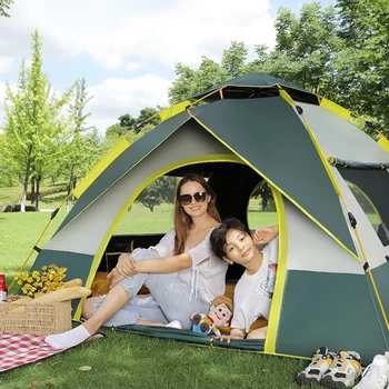 Outdoor Camping Tent Quick Automatic Opening Waterproof Sunshield Build-free Picnic Shelter Family Beach Large Space 1