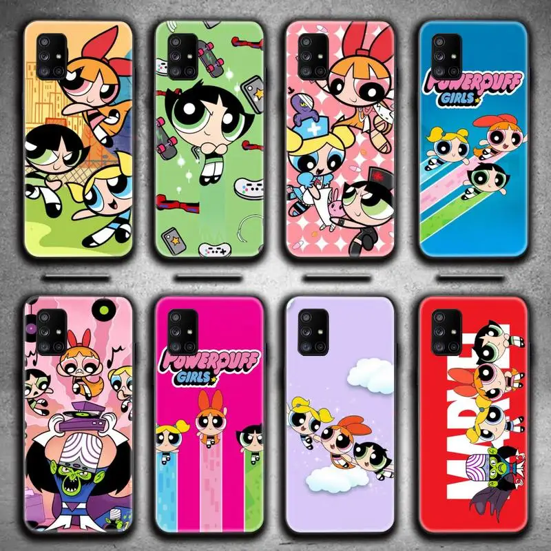 

cartoon Powerpuff Girls Phone Case For Samsung Galaxy A52 A21S A02S A12 A31 A81 A10 A30 A32 A50 A80 A71 A51 5G