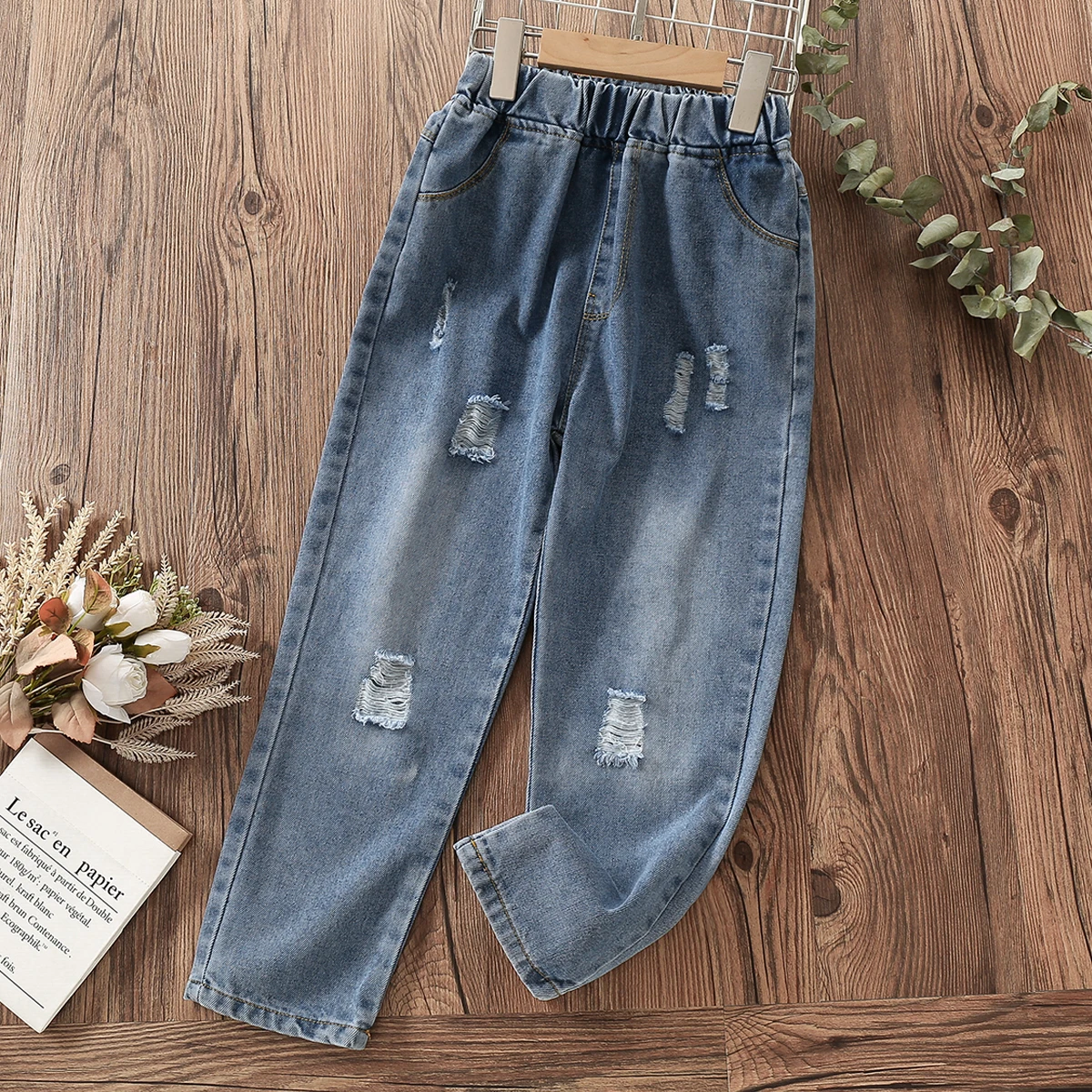 

School Jeans for Girls Clothes for Teenagers Denim Pants Kids Trousers for Children Spring Kids Clothes 5 6 7 8 9 10 12 14 Years