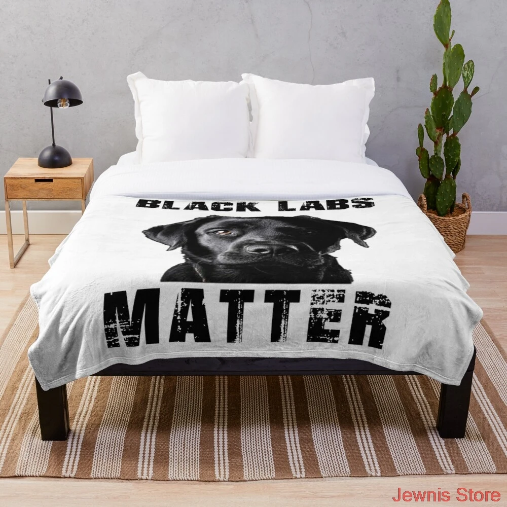 

Black Labs Matter Throw Blanket Soft Warm Coral Fleece Plush Throw Blanket Rug Piece Sofa Bed Knee blankets Boys Girls