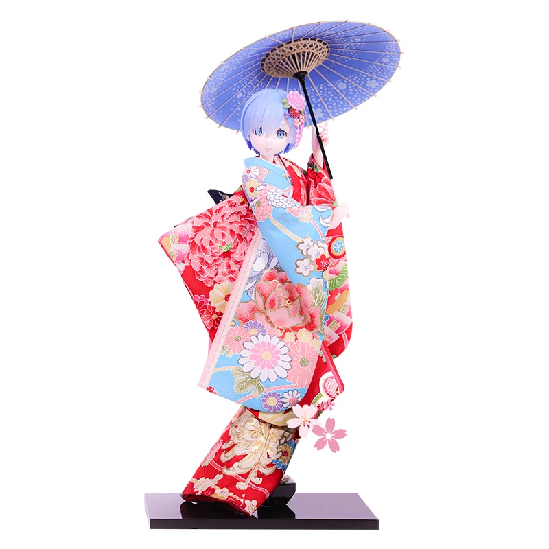 

51cm Japanese Anime Re:Life In A Different World From Zero Rem GK Statue Cloth Kimono Action Figure Collection Model Dolls Toys