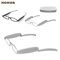 nonor hot fashion mini pocket folding glasses men reading glasses ultra thin reader eyeglasses for men women pen eyewear 1 0 4 0