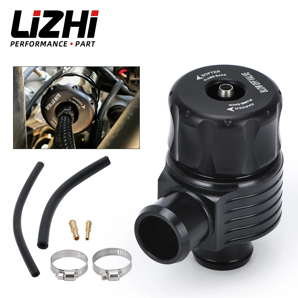 

LIZHI Racing Universal 1.8T Turbo Diverter Dump 25 мм продувочный клапан из алюминия для AUDI A3 S3 A4 A6 A8 S4 TT 1.8 20 В TURBO 5742BK