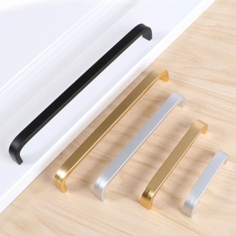 PQB Home Improvement Aluminum Handles Kitchen Door Cabinet Straight Handle Pull Knobs