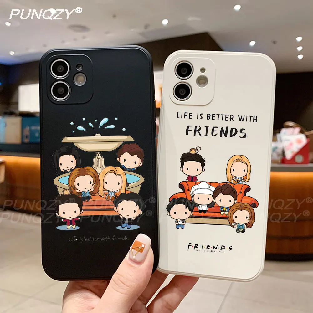 

Cartoon funny Clip Art Friends TV Show Phone Case For iPhone 13 pro max 11 pro MAX 6 8 7 Plus SE2020 X XS MAX XR Soft TPU Case