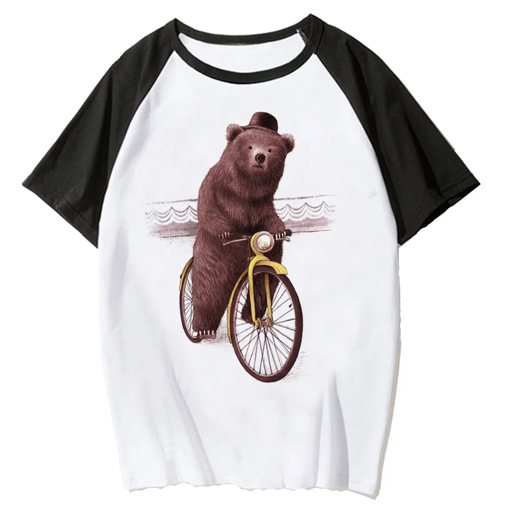 Забавная женская футболка Barnabus bear top в стиле Харадзюку японская одежда для