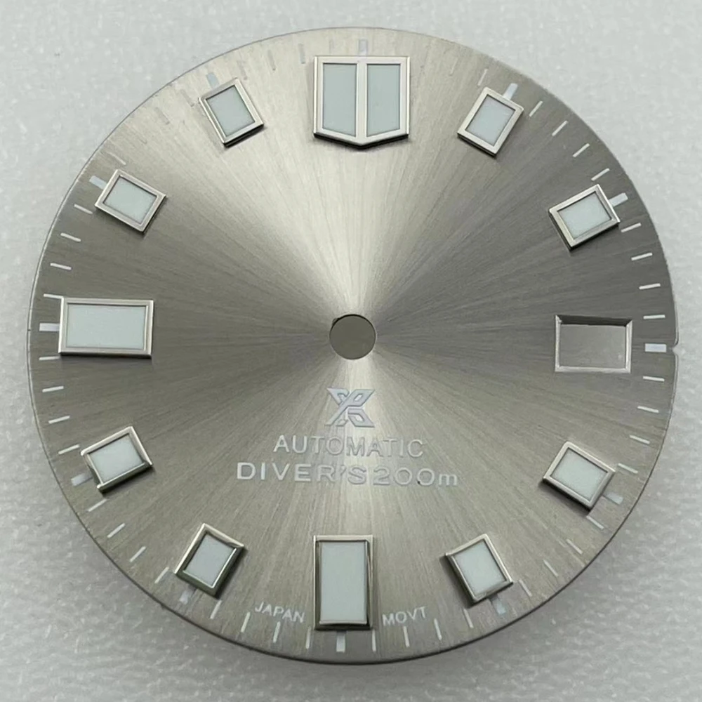 

28.5mm modified NH35 green luminous Genzu diving dial watch accessories custom watch S dial