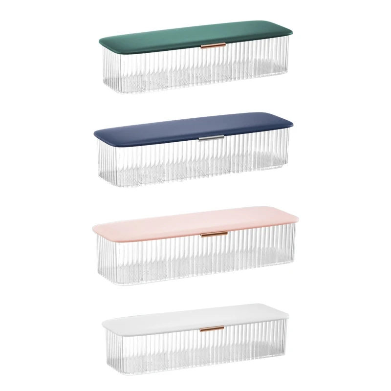 

Cable Storage Box with Lid 8 Compartments Dustproof Organizer Case for Earphone Electric Charger Wire Management Office