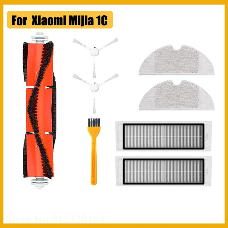 For Xiaomi Mijia 1C Robot Vacuum Cleaner Accessories Hepa Filter Main Side Brush Mop Cloth For Mi STYTJ01ZHM For Dreame F9 Parts