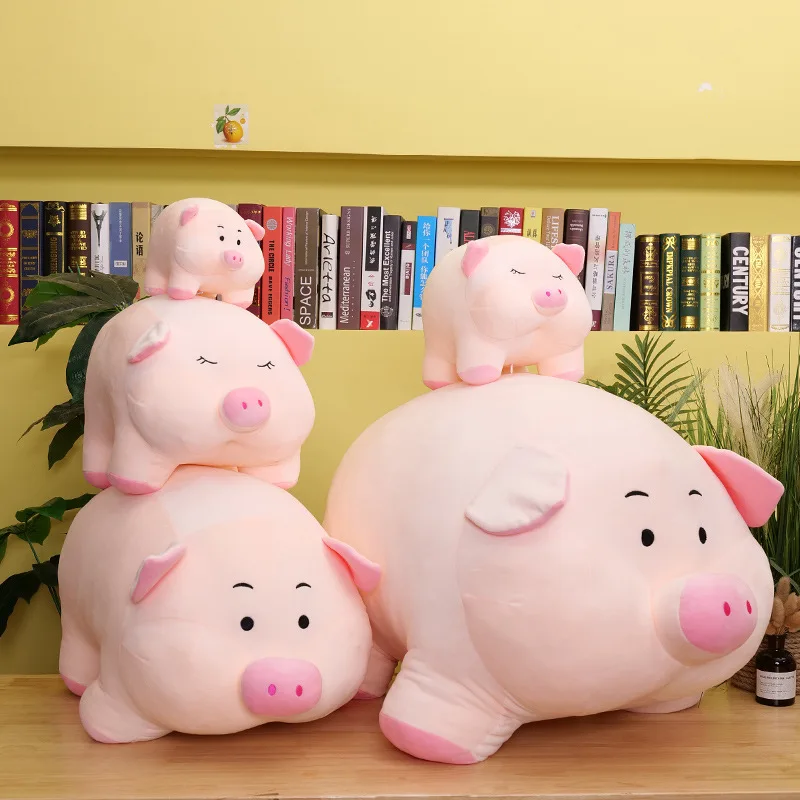 

Cute Piggy Pillow Full Stuffed Soft Animal 20-80cm Pig Plush Toys Animal Soft Plushie Pillow Kids Baby Comforting Birthday Gift