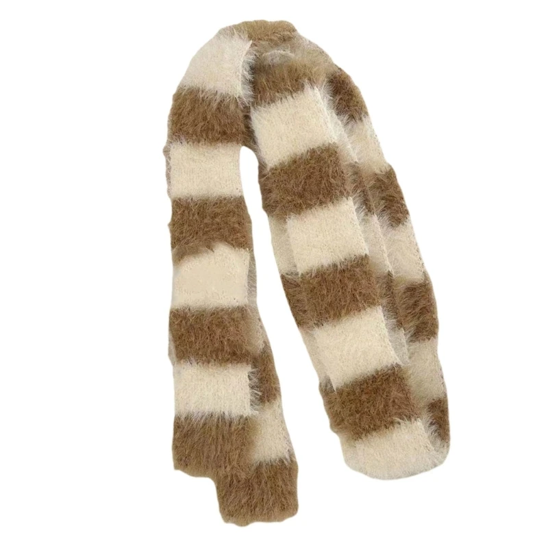 Модный тощий шарф вязаный длинный полосатый плюшевый привлекательные шарфы