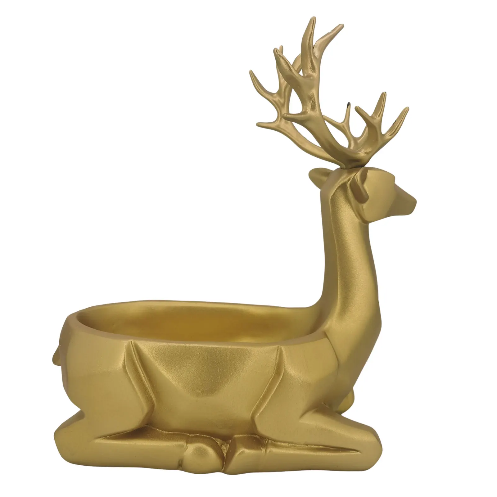

Deer Sculpture Resin Elk Statue With Storage Basket Modern Deer Reindeer Statue Ornaments For Home Desktop Cabinet Decoration