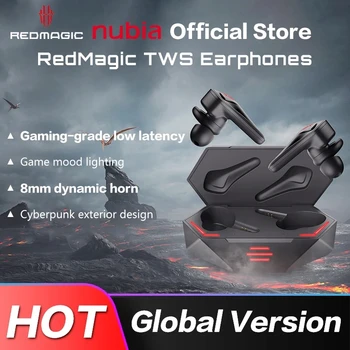 Global Version NUBIA RedMagic TWS Gaming Earphone Wireless Bluetooth Redmagic Cyberpods 4-16 hours battery life 39ms low latency 1