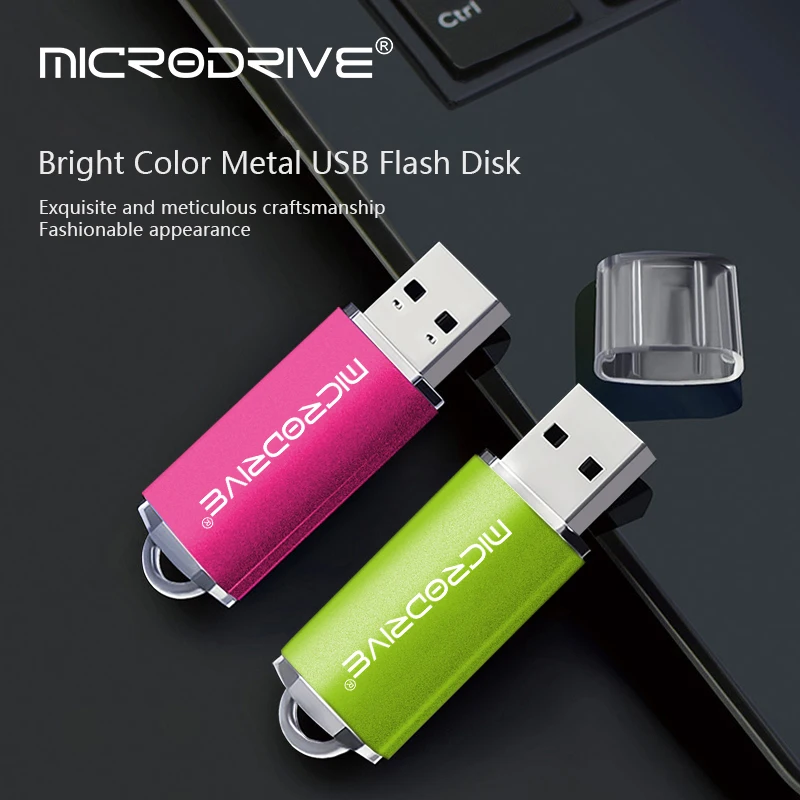 Металлический USB 2.0 флеш-накопитель 128 Гб 64 ГБ 32 высокоскоростной 16 8 4 памяти