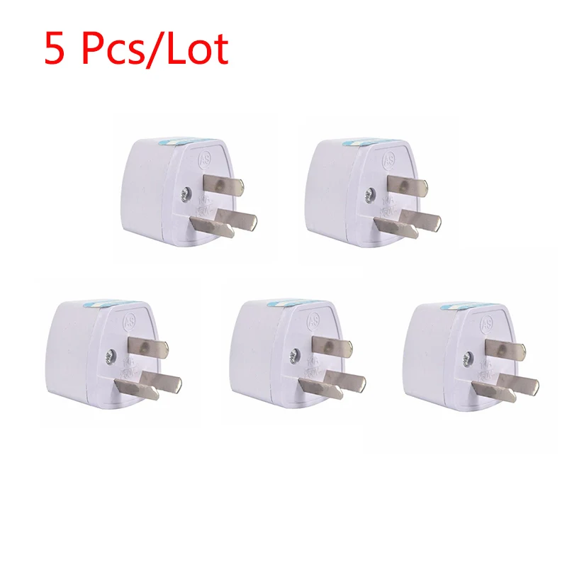 

5 Pcs/lot Universal Power Adapter Travel Adaptor 3 pin AU Converter US/UK/EU to AU Plug Charger For Australia New Zealand