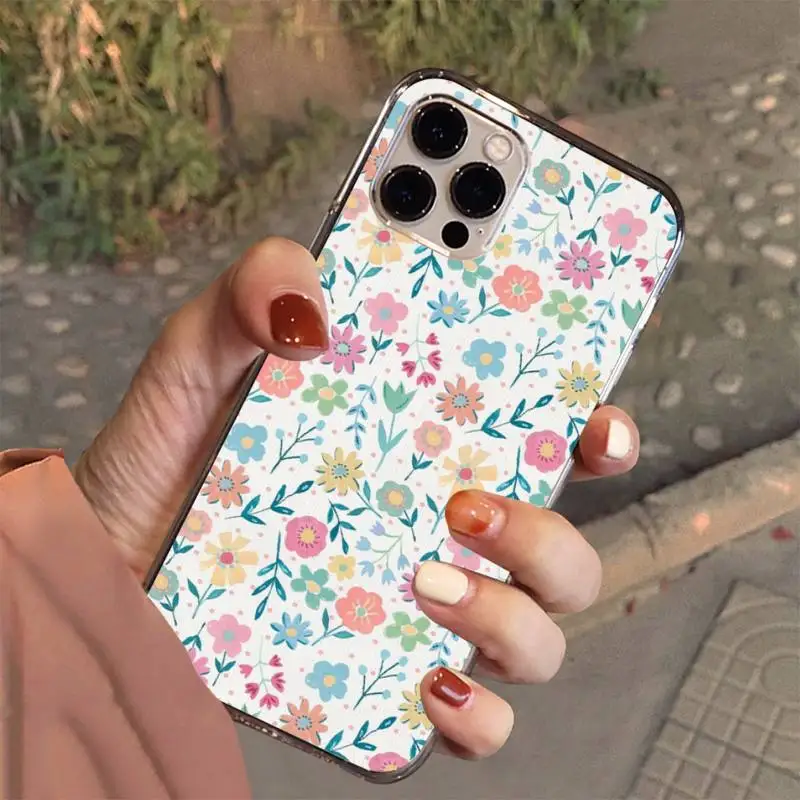Фото Fable цветочный чехол для телефона Iphone 7 8 Plus X Xr Xs 11 12 13 Se2020 Mini Mobile Iphones 14 Pro Max Case №5