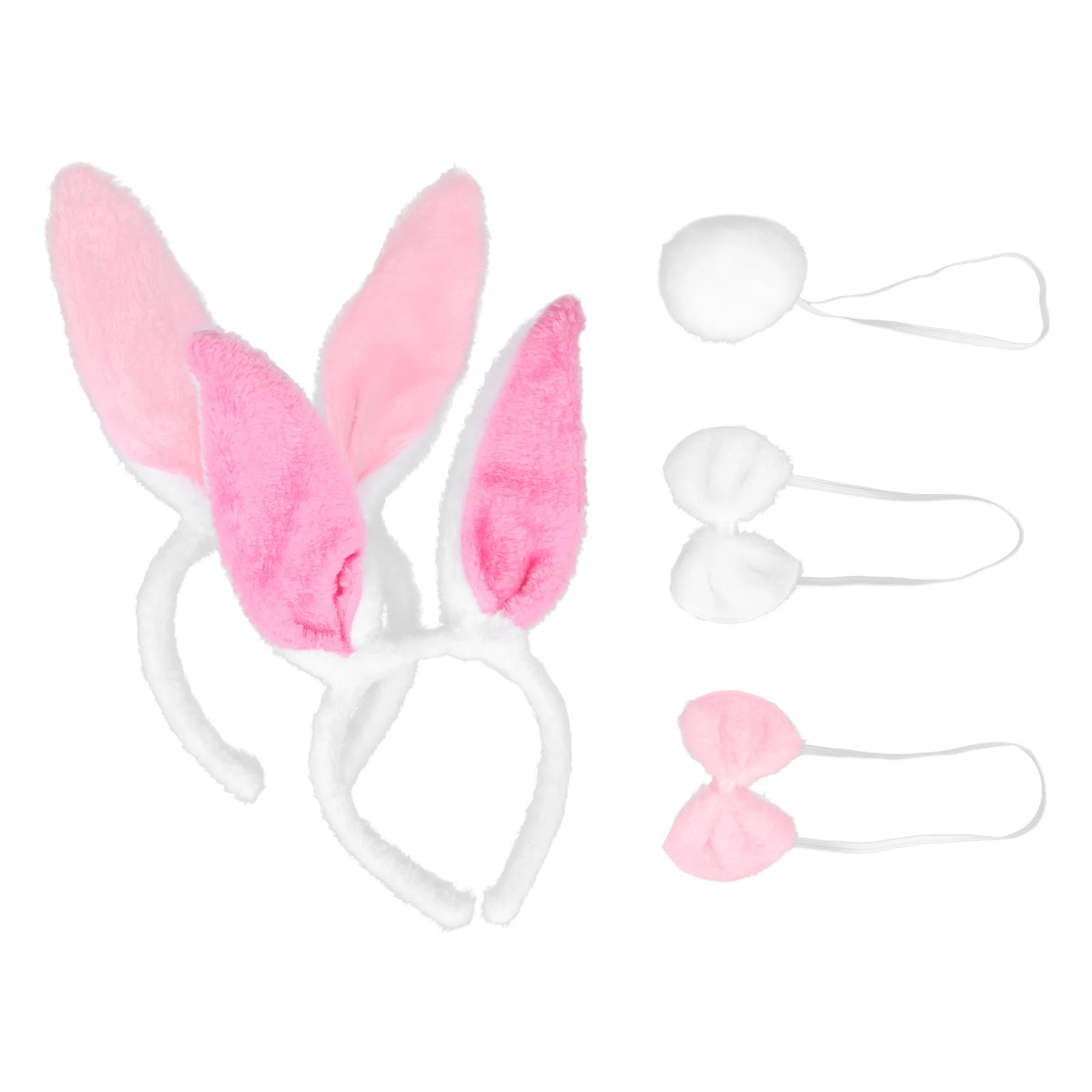 

2 Sets of Bowtie Decor Delicate Bunny Tail Decorative Bunny Set Cosplay Supply