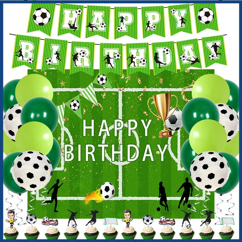 

Football Theme Table Cups Disposable Paintings Football Birthday Party Decorations