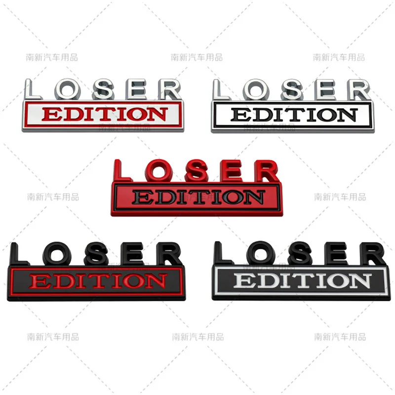 

Automobile metal leaf board logo LOSER EDITION modified body badge sign