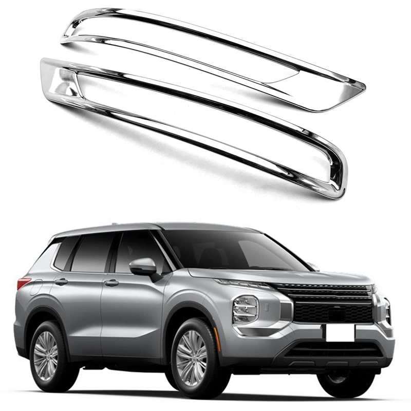

Для Mitsubishi Outlander 2022, хромированная крышка для заднего бампера, противотумансветильник фары, аксессуары для отделки