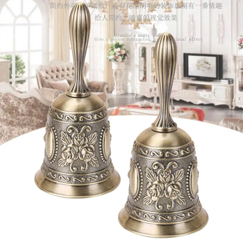 

Hand Call Bell Gold Silver Multi-Purpose Bells for Craft Wedding Decoration Alarm School Church Classroom Bar Hotel Vintage Bell