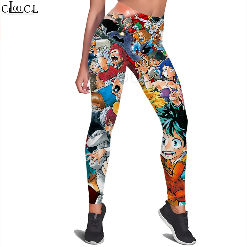 CLOOCL Anime Women Legging My Hero Academia Pattern 3D Printed Trousers High Waist Elasticity Legging Yoga Pants Sportswear