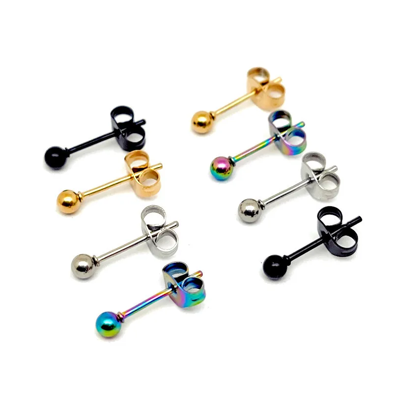 

10 пар, серьги-гвоздики из нержавеющей стали