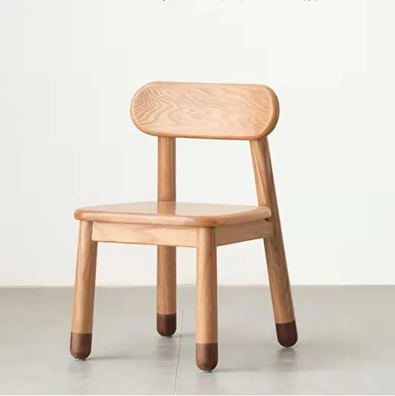 

Louis Fashion Solid Wood Children's Chair Simple Modern Oak Low Stool Home Backrest Small Stool Eco-friendly Wooden Bench