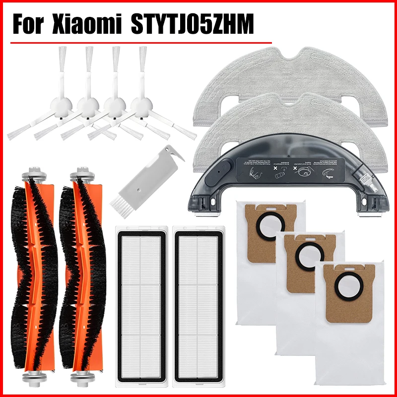 Replacement Parts For Xiaomi Robot STYTJ05ZHM Vacuum-Mop Cleaner Spare Parts Main Side Brush Hepa Filter Mop Rag Dust Bags Kits