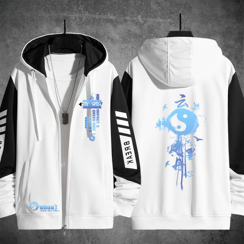 Anime Honkai Impact 3 Fu Hua Fuhua Cosplay Hoodie Women Men Harajuku Sweatshirt Streetwear Hip Hop Zipper Hooded Jacket