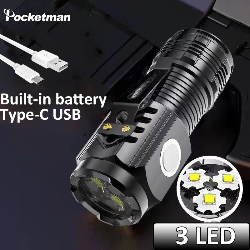 

USB мини-фонарик 3 LED