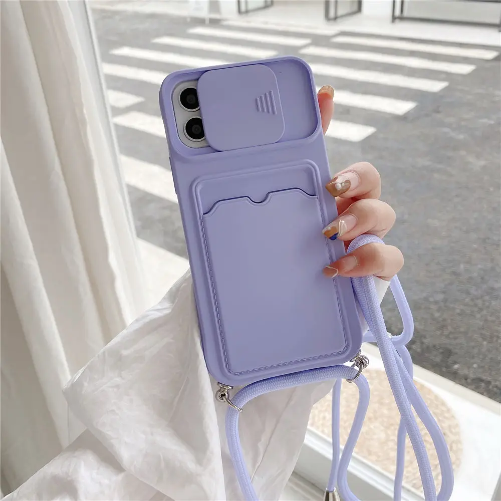 Жидкий силиконовый чехол для iPhone 13 12 MiNi 11 Pro X XR XS Max 6s 7 8 Plus SE 2 с ремешком через плечо