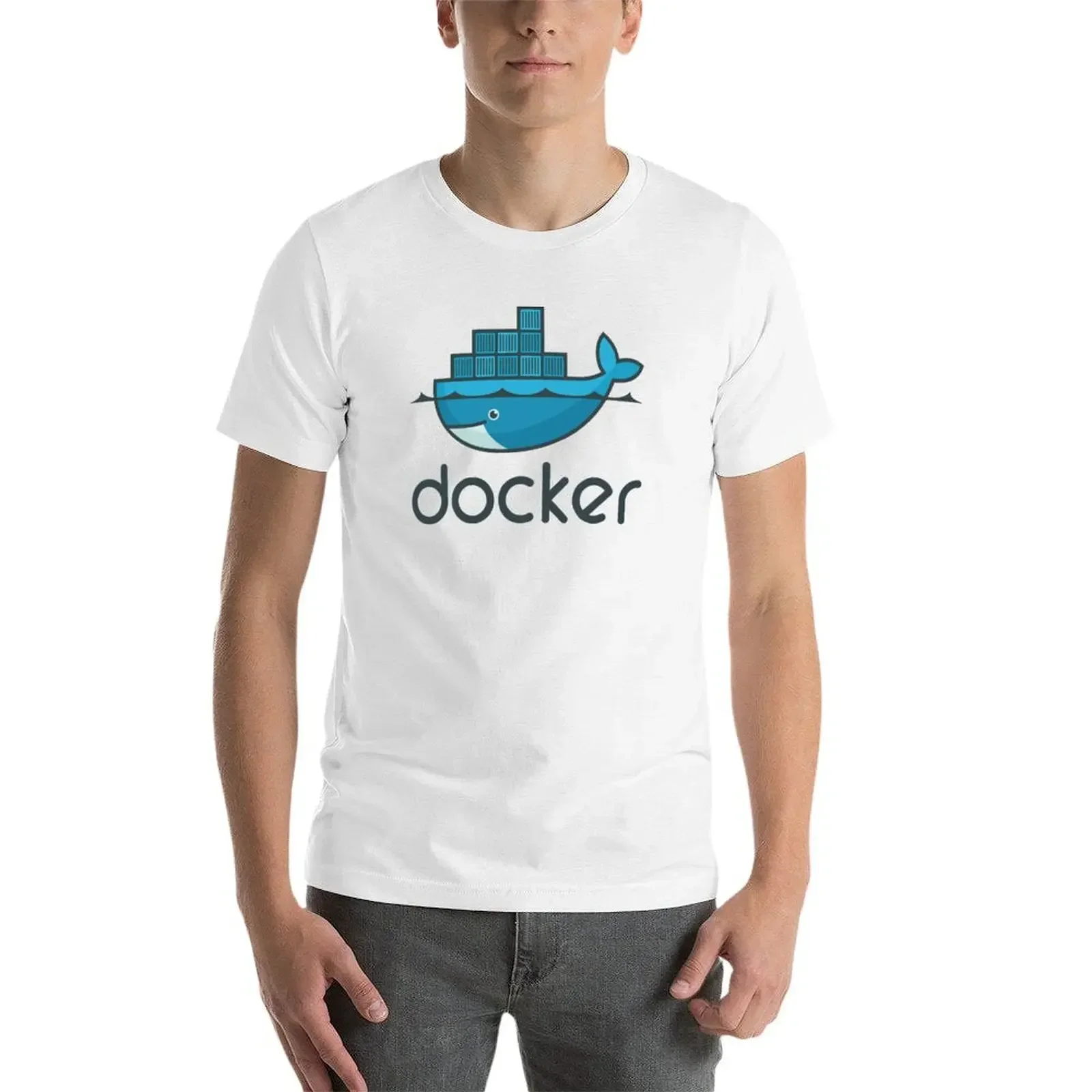 Футболка Docker для мальчика летние футболки с рисунком толстовки мужские