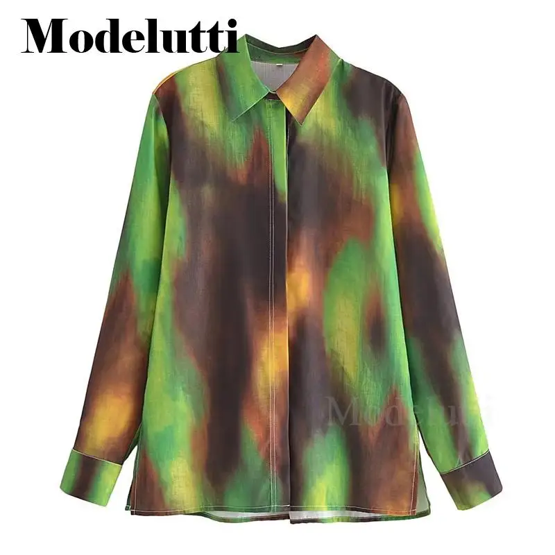 

Женская блузка с длинным рукавом, с градиентом