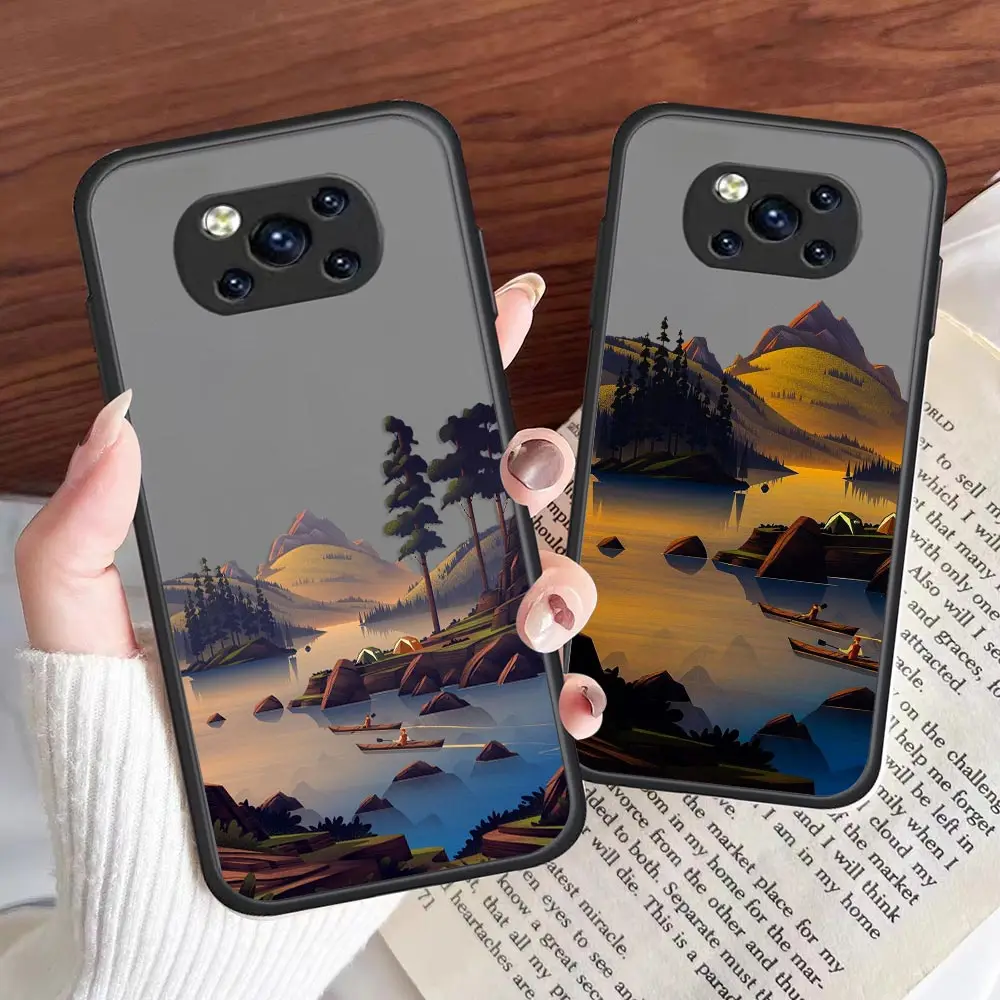 

Lovely Scenery Mountain Seaside Matte Case For Xiaomi Poco M4 GT Case For Xiaomi Mi Poco F4 X4 M4 X3 M3 F3 GT Note10 Max 2 Cover