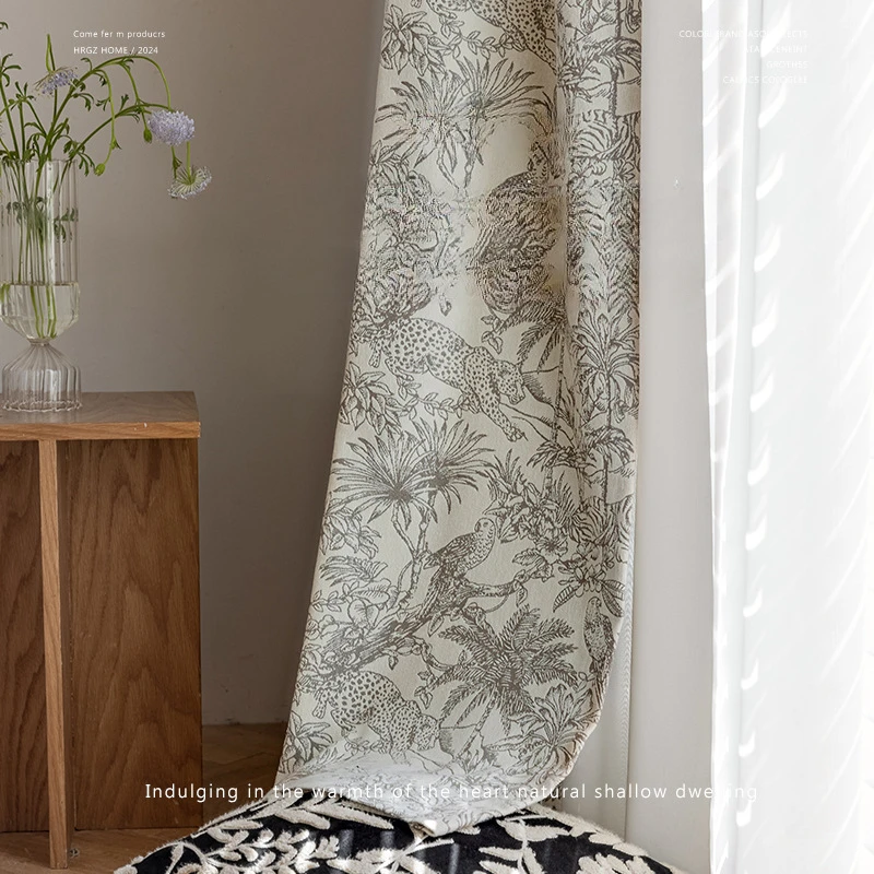 Французские элитные роскошные китайские шторы с антикварными животными и