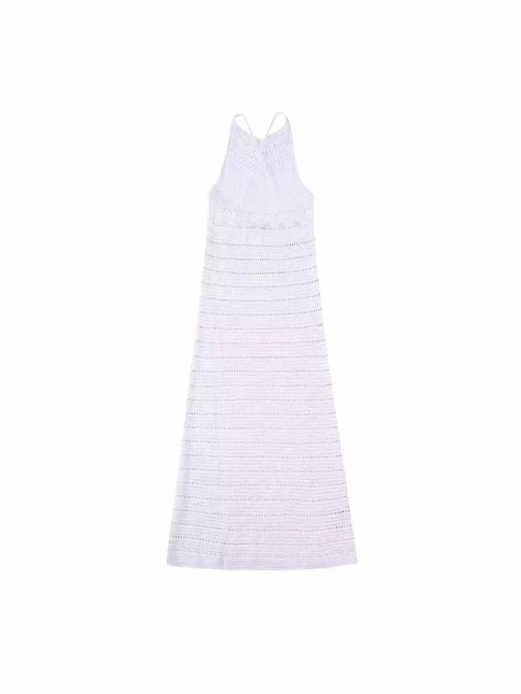 

Женское трикотажное платье-миди без рукавов BSK & ZA & TRF