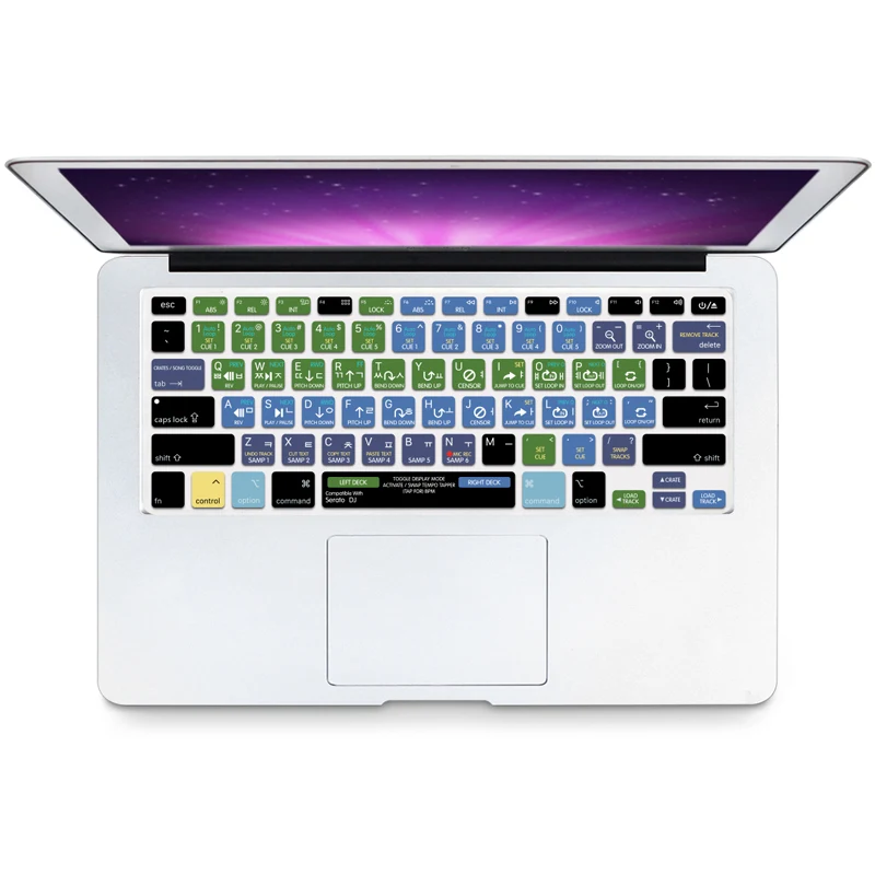 HRH Serato DJ корейский язык горячие клавиши ярлыки силиконовый чехол для клавиатуры защита для клавиатуры кожа для Mac Air Pro Retina 13 