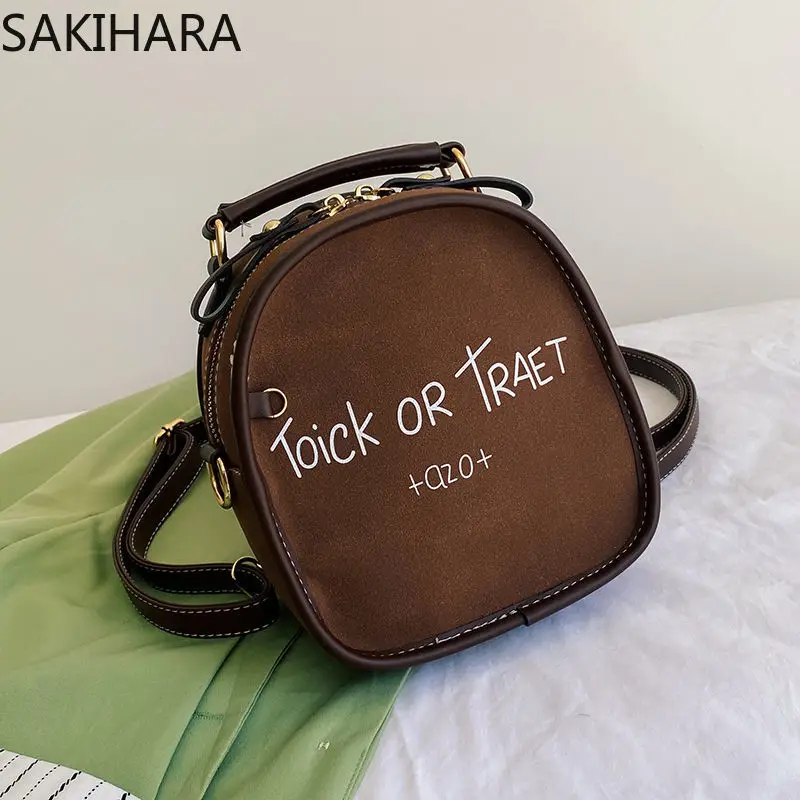 

Korean Fashion Versatile New Arrive Simple School Backpack Mini Casual Letter Print Patchwork Schoolbags for College Students