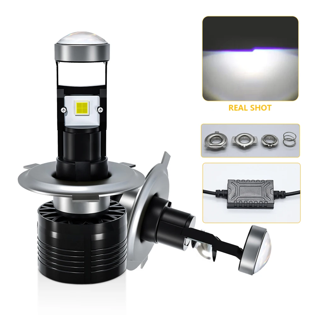 

Car Motorcycles H6 H4 HS1 Interface Auto Projector Lens Lamp 16000LM LED High Brightness Waterproof Headlight Bulbs RHD LHD