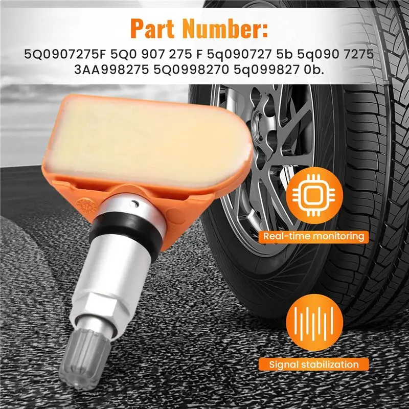 Фото Датчик давления в шинах TPMS 5Q0907275B 5Q0907275F подходит для Q7, RS3, VW Golf, Jetta, Porsche 718, 911-A91R №3
