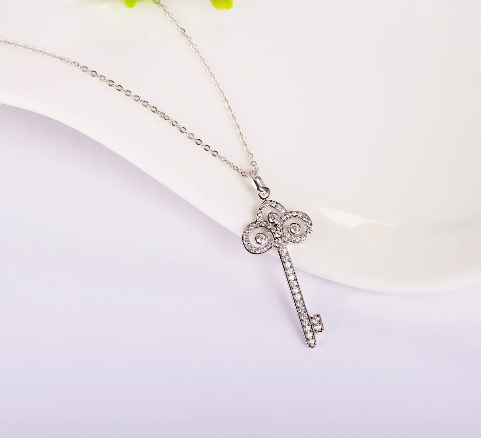 TKJ серебряное ожерелье в египетском стиле ключ жизни с AAAA + кубический цирконий