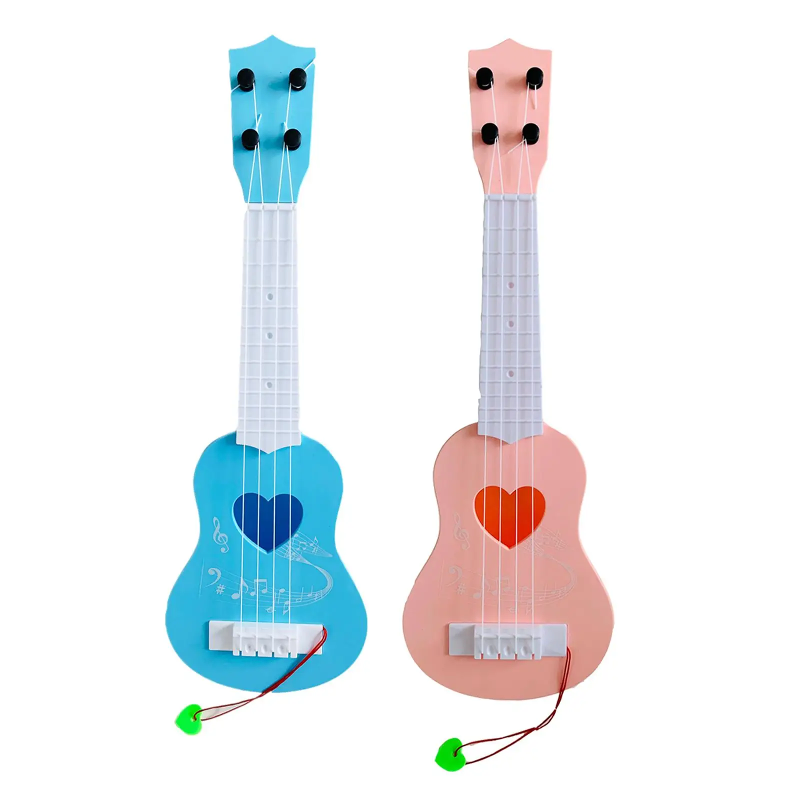 

Ukulele Guitar Toy 4 Adjustable Strings Pre School Musical Instrument for Xmas