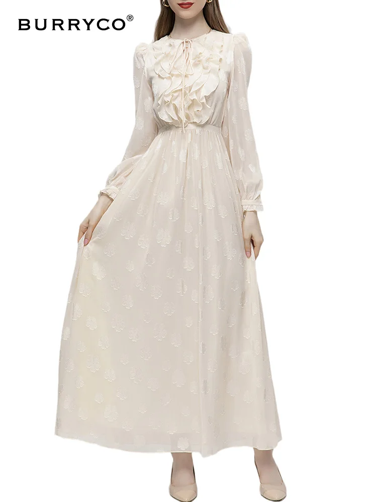 

Женское платье с завышенной талией BURRYCO, летнее приталенное платье с цветочным принтом и деревянными ушками, 2023