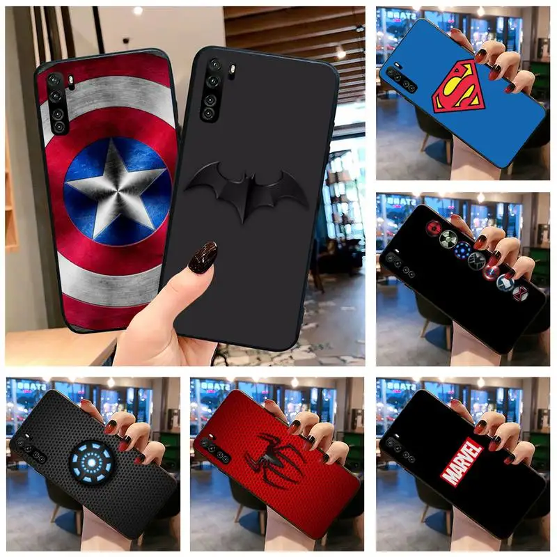 

Marvel Superhero LOGO Phone Case for Huawei P20 P30 P40 lite E Pro Mate 40 30 20 Pro P Smart 2020 P10