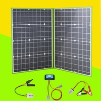 portable solar battery charger 12v 100w foldable solar panel kit solar energy with solar regulator for power station car rv home